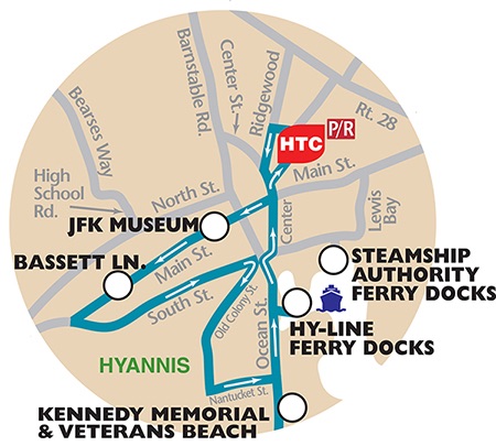 map of hyannis trolley route